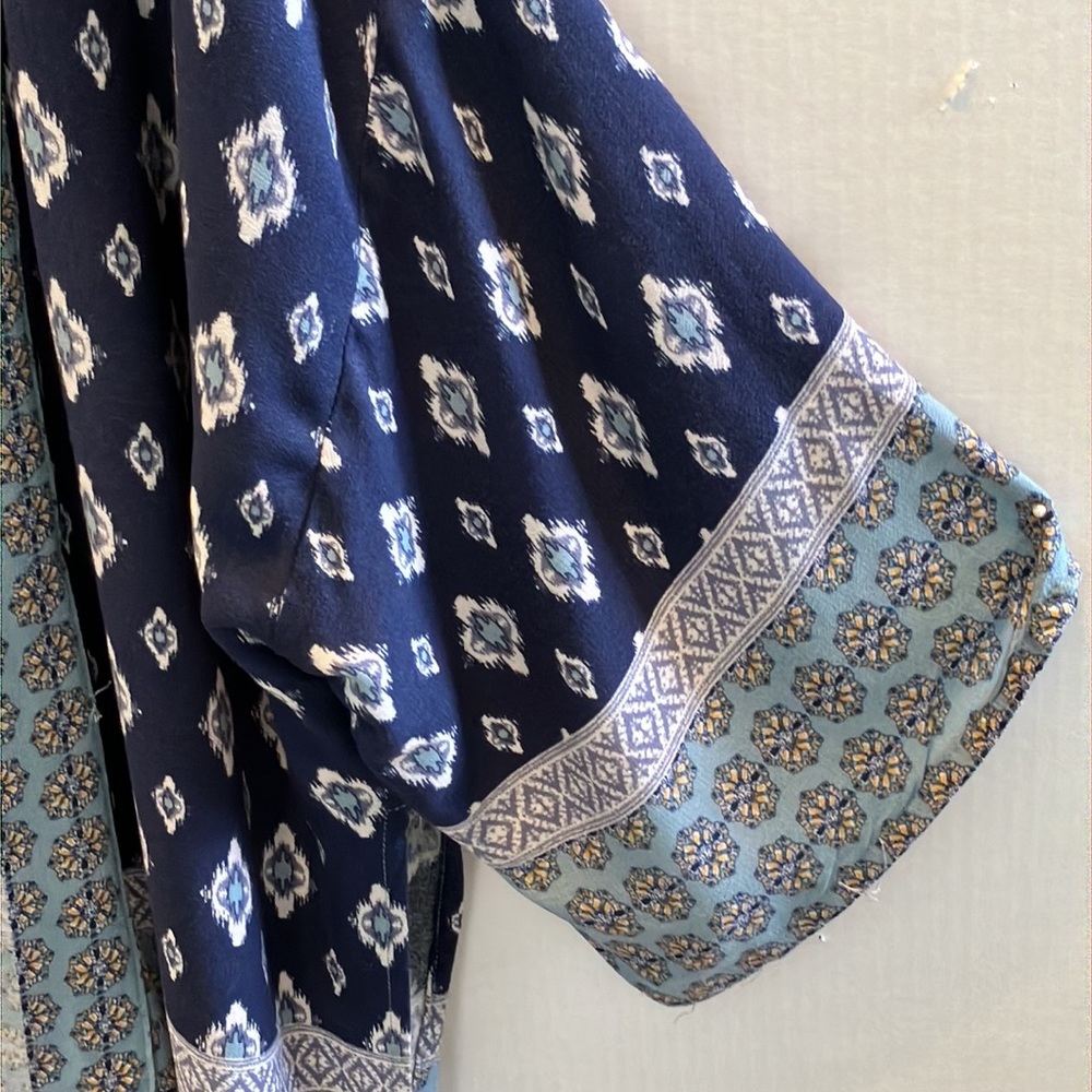 Knox Rose bohemian medallion kimono blue size S/XS - Picture 5 of 14